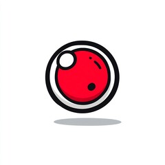 Social media live streaming icon with red dot