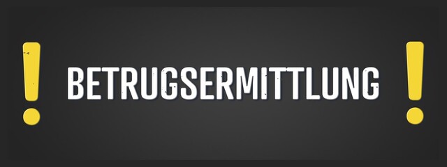 Betrugsermittlung (Fraud Investigation) - A blackboard illustration with white text.