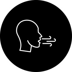 Breathing Exercise  Vector Line Back Circle Icon Design