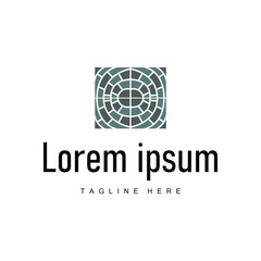 simple floor logo concept with home floor decoration and simple minimalist symbol illustration template