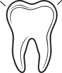 Stylized illustration of a tooth representing dental health and oral hygiene.