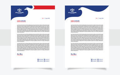 modern usa letterhead template 	