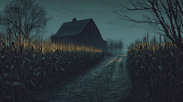 haunting ghostly nightfall