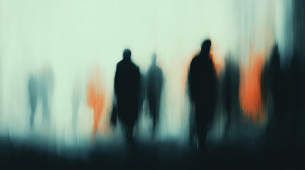 Fototapeta premium Abstract Blurred Crowd of People
