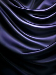 Obraz premium Dark Purple Silk Drape. Luxurious, elegant fabric folds create a sophisticated background. Perfect for design projects needing a rich texture.