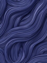Fototapeta premium Abstract swirling deep blue waves, smooth elegant curves, 3D render, flowing lines, luxurious texture, background design, wallpaper, digital art.