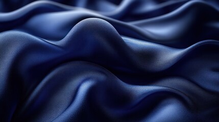 Obraz premium Abstract Blue Silk Drapery: A Study in Texture and Light