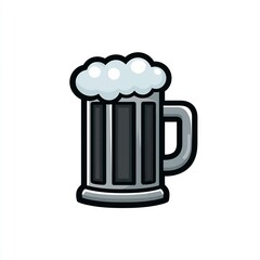 Black beer mug emoji
