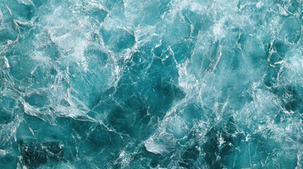 Fototapeta premium Water Texture with White Foam and Waves