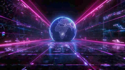 Fototapeta premium Global investment finance chart,stock market business and exchange financial growth graph
