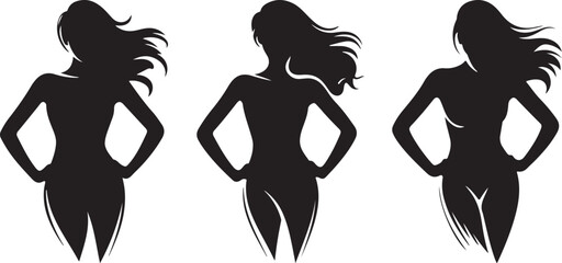 Elegant Female Fashion Silhouette Illustration