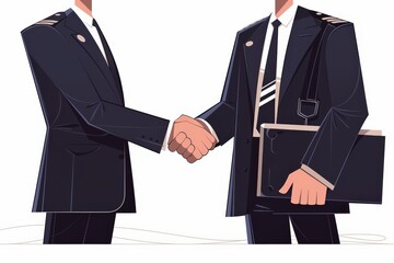 A business handshake between two formally dressed individuals