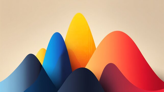 Abstract business shapes bold gradients representing market growth financial forecasting and business success Ideal for corporate marketing consulting firms and financial services