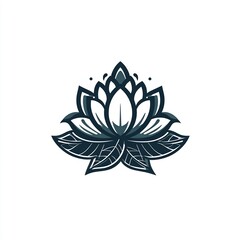 Feminine logo with lotus flower