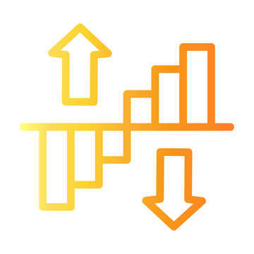 increase Line Gradient Icon