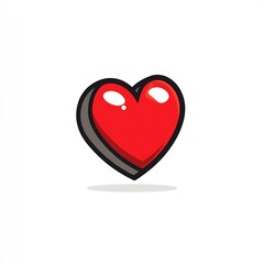 heart love emoji icon white background illustration
