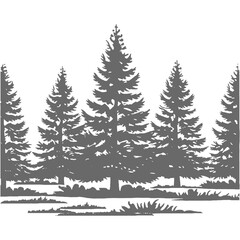 winter forest vector