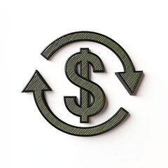 loan cycle dollar sign finance money symbol isolated