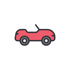 Car colored icons, minimalist vector illustration ,simple transparent graphic element .Isolated on white background