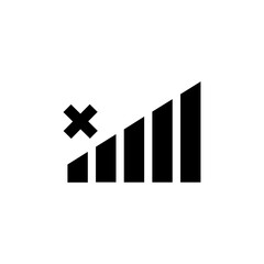 Signal strength indicator showing a decrease in connectivity status during late evening hours
