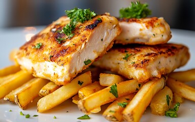 Crispy Chicken & Fries Dish