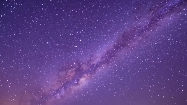 Star night, galaxy and space theme featuring stars on a purple sky background