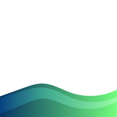 Fototapeta premium Footer Gradient Wave Shape