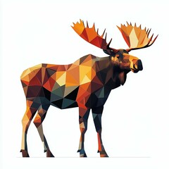 Geometric Moose Art