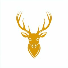 Golden Deer Face Logo