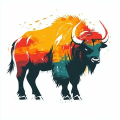 Colorful Bufallo Logo