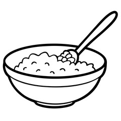 morning meal bowl vector design