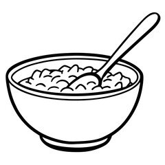 healthy breakfast bowl vector art