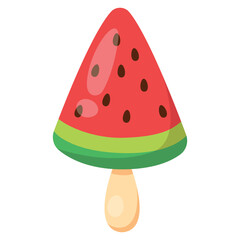 Ice cream watermelon. Hand drawn. Vector illustration