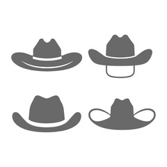 Cowboy hat set illustration