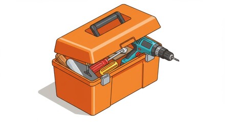 Naklejka premium Toolbox with Tools