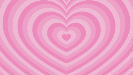 同心状のハート、イメージ背景、ポップなデザイン、装飾的な放射型図形