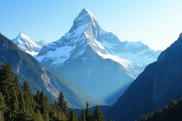 Alpine Landscape Unaltered by Humans