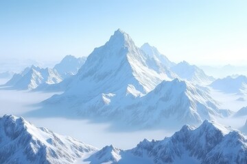 Obraz premium Mountainous Snowy Scenery