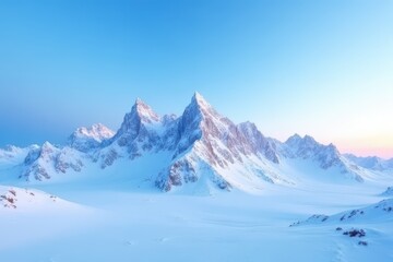 Obraz premium Mountainous Winter Landscape
