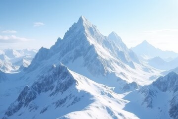 Obraz premium Mountainous Winter Scenery