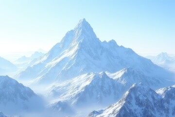 Obraz premium Peak View of Snowy Landscape