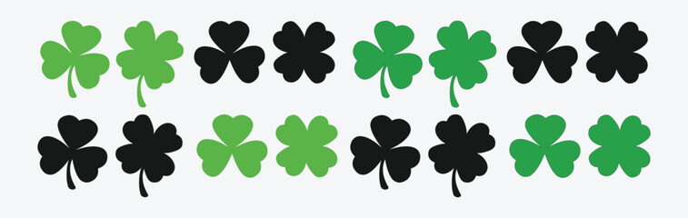 Shamrock vector icon. leaf clover flat vector icon. Vector EPS.