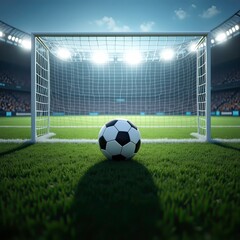 soccer ball on stadium