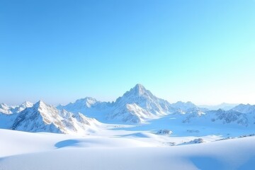 Fototapeta premium Snowy Mountain Scenery