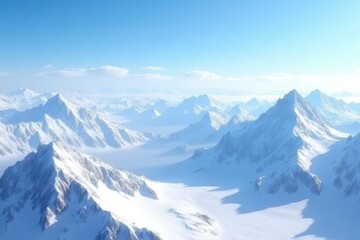 Fototapeta premium Snowy Peak Panorama
