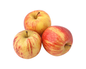 Fresh red apples isolated on transparent background