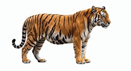Obraz premium Tiger isolated on white background