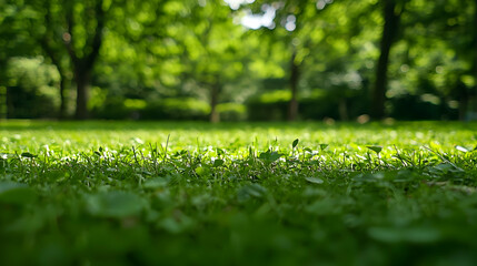 Green Grass Meadow In Park