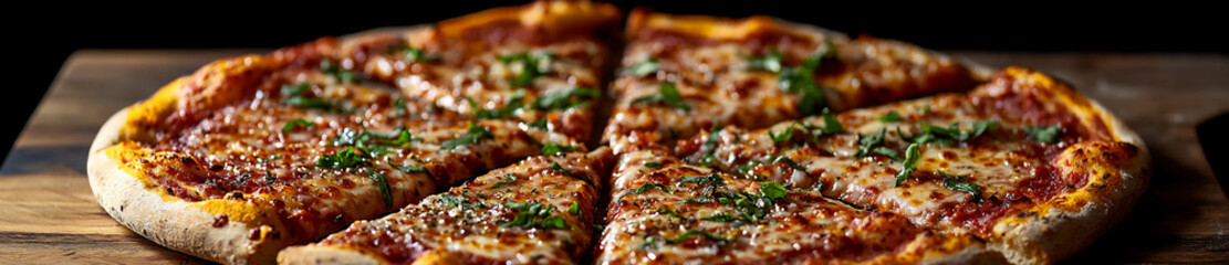 food highlighted against dark background,