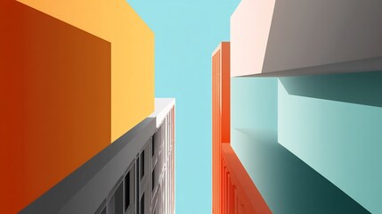 Fototapeta premium Geometric minimal abstract designs symmetry and negative space ideal for architecture firms modern real estate ads and interior design presentations